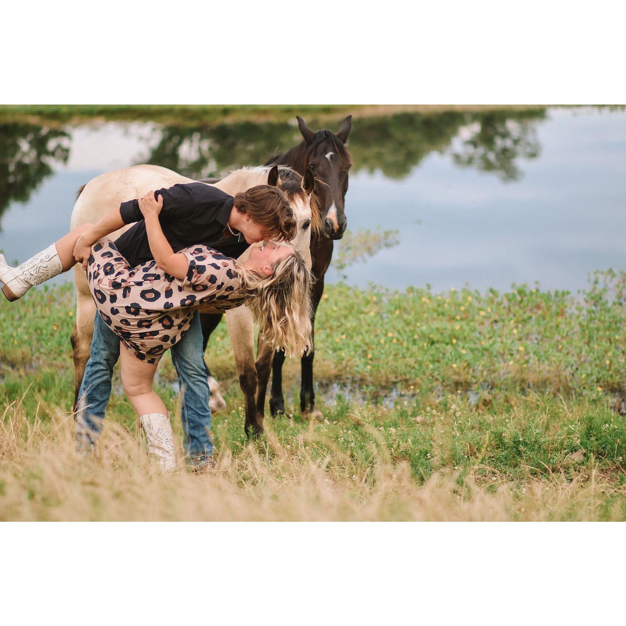 This was part of our engagement photoshoot