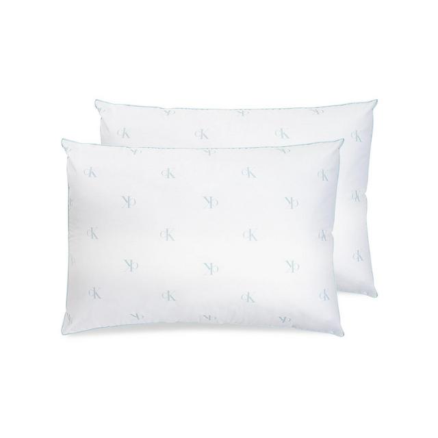 Calvin Klein Monogram Logo Extra Firm Support Twin Pack Pillows, King