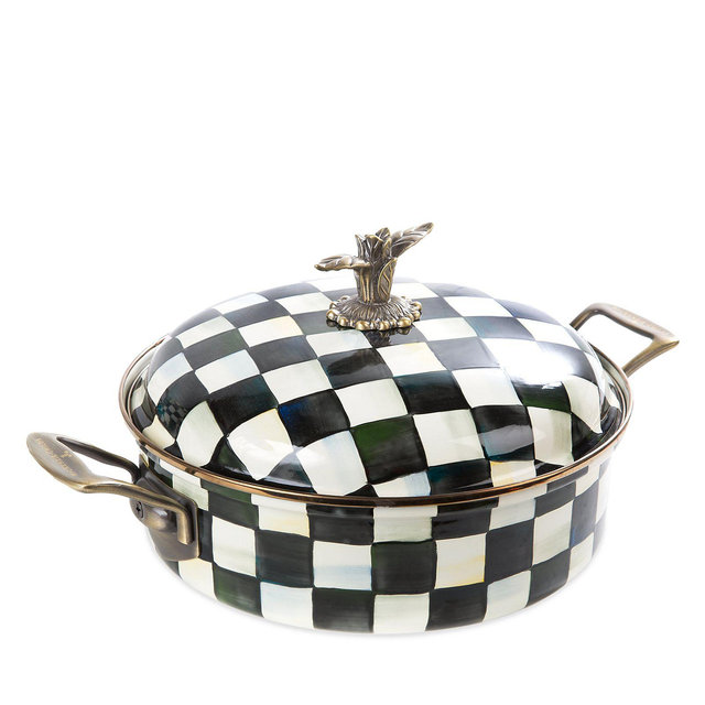 Mackenzie-Childs Courtly Check Enamel 5 Qt. Casserole