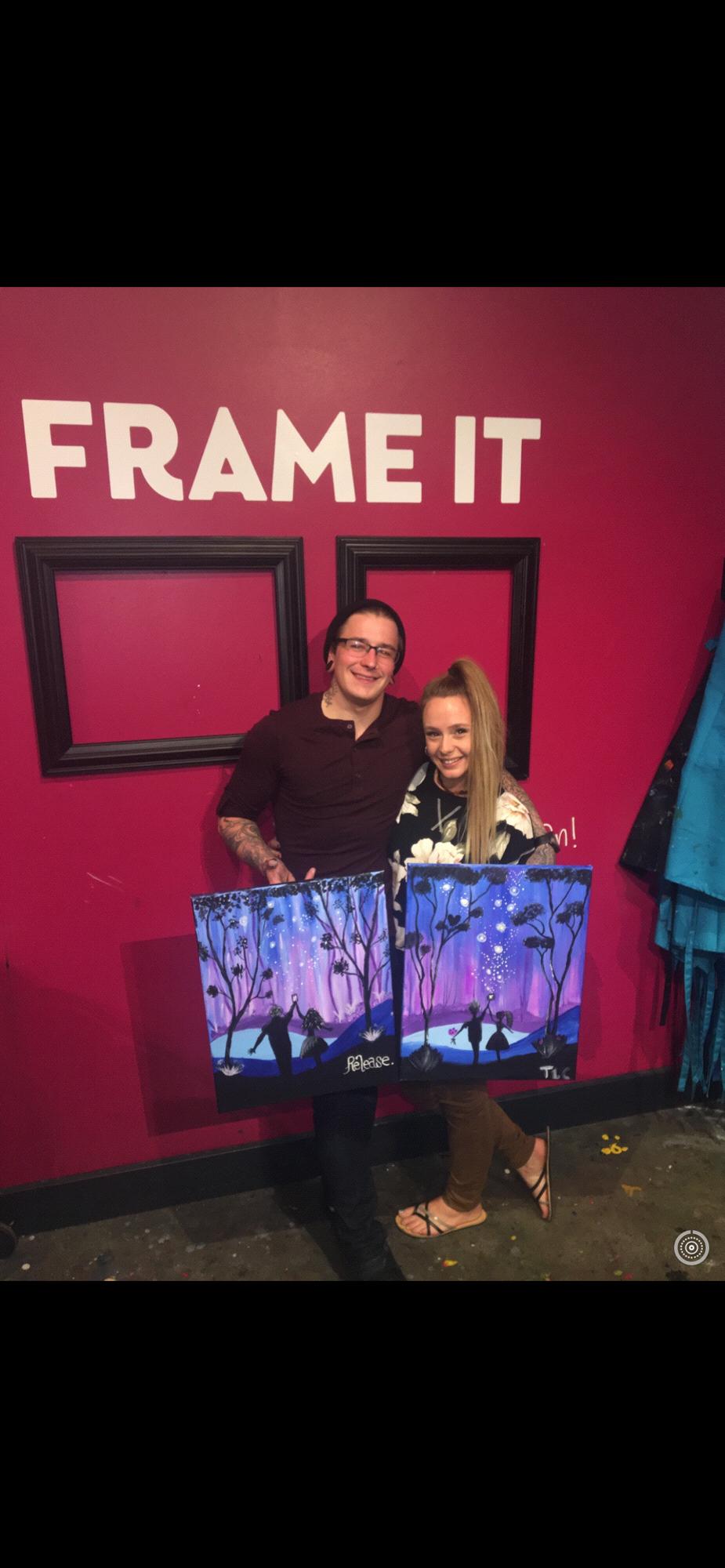 Our first painting class together!