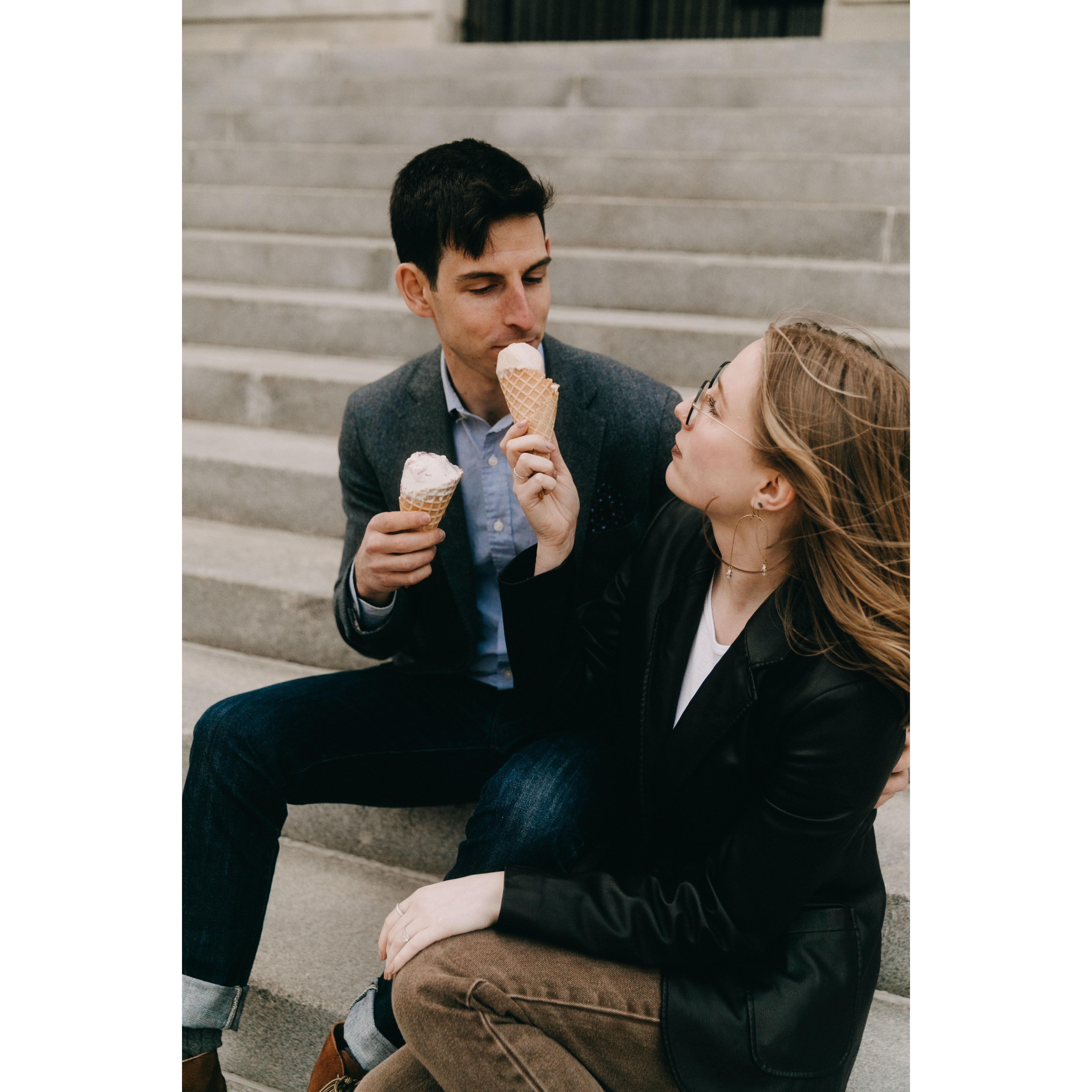 Em is finally open to sharing her peanut butter ice cream