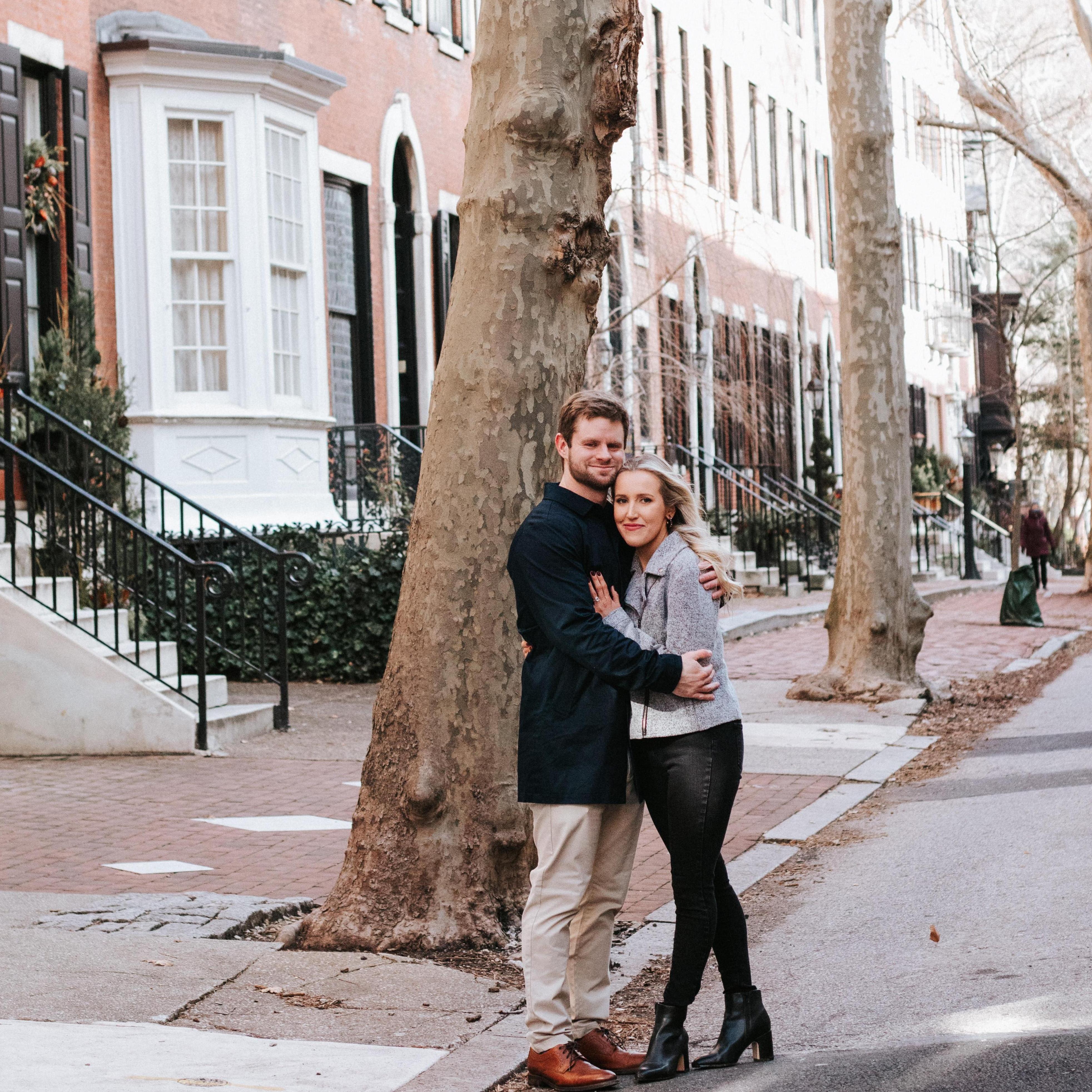 Engagement pictures in Rittenhouse
