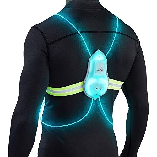 Tracer360 – Revolutionary Illuminated & Reflective Vest for Running or Cycling with Multicolored LED Fiber Optics (Women & Men, Adjustable, Lightweight, Weatherproof Gear for Jogging & Biking)