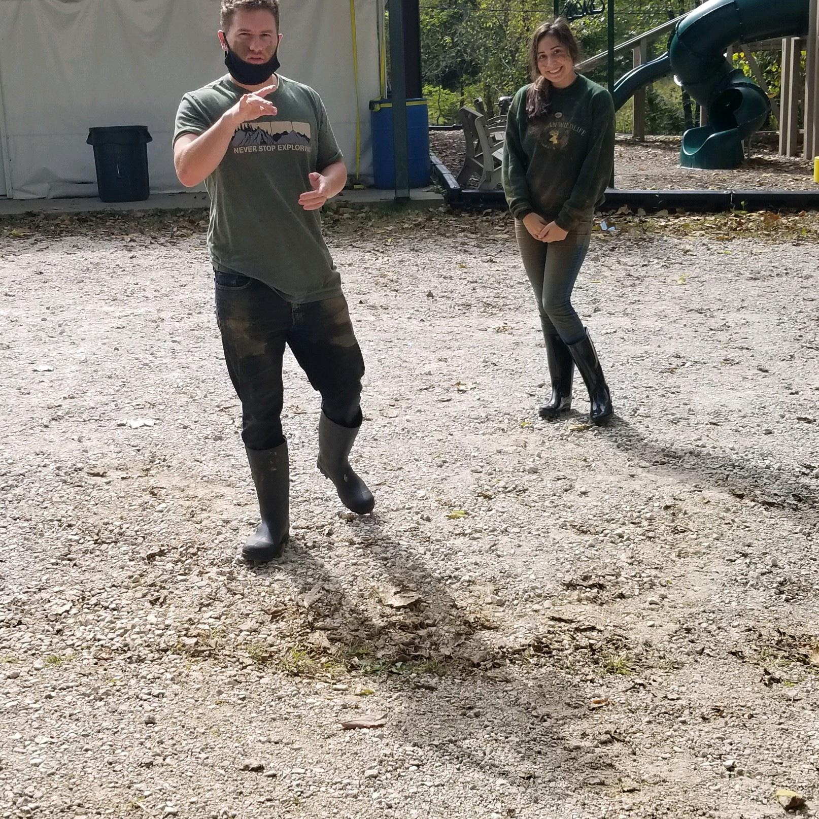 Exploring the caves in Indiana