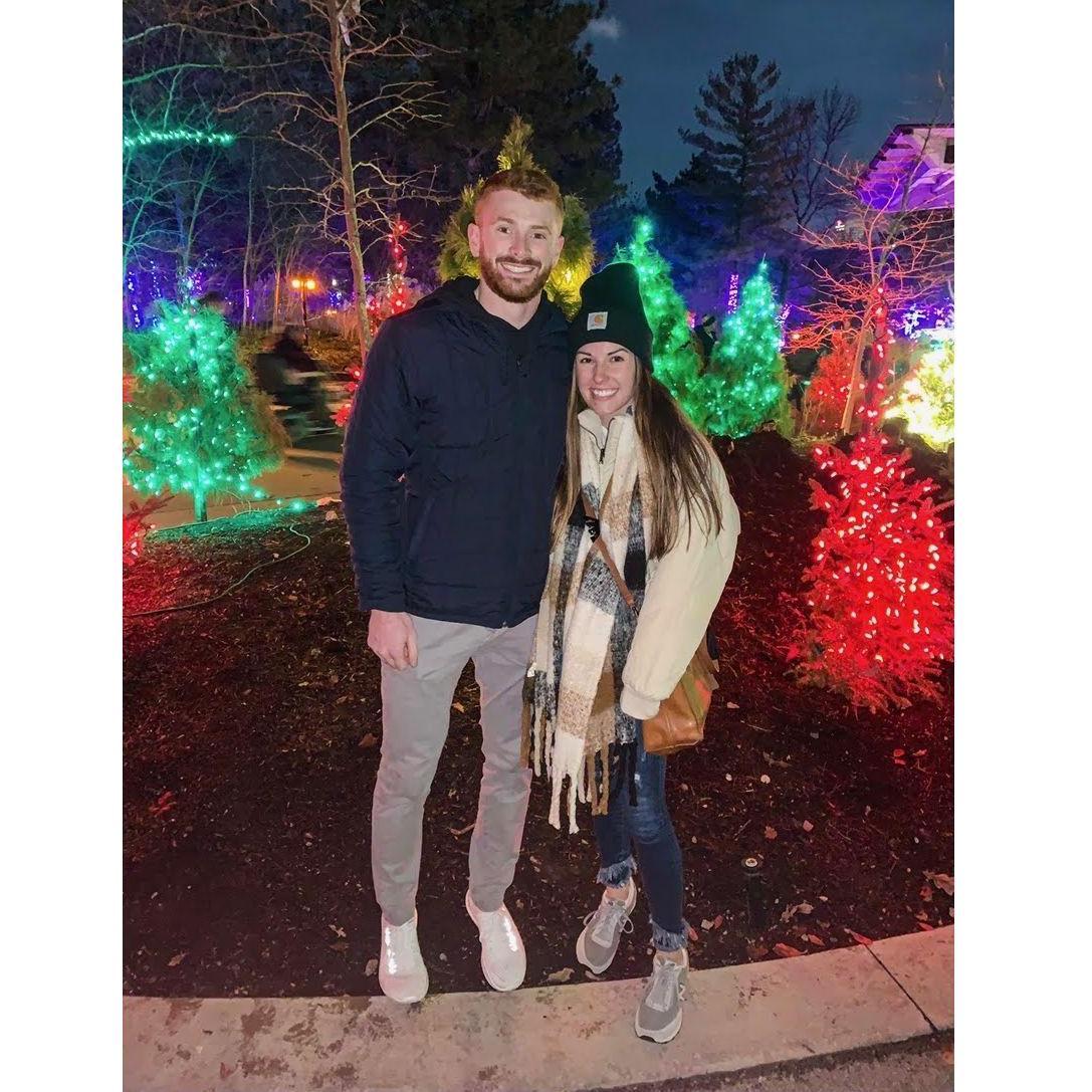 Christmas at the Zoo, December 18, 2021. The day that we officially became an item.