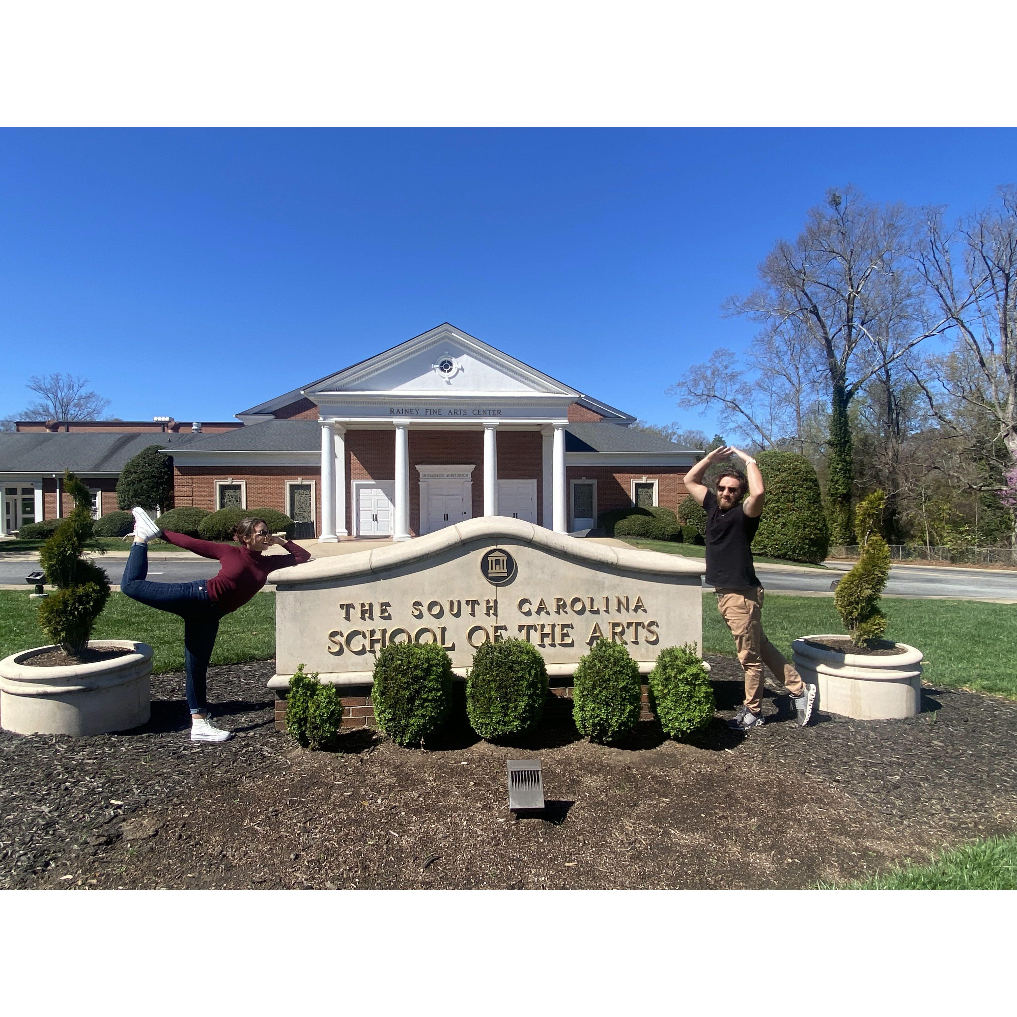 Visiting Kira's Alma Mater in Anderson, SC
