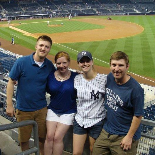 At the Yankee's game with Richard and Shawna Schneider when they came to visit NY - July 2011