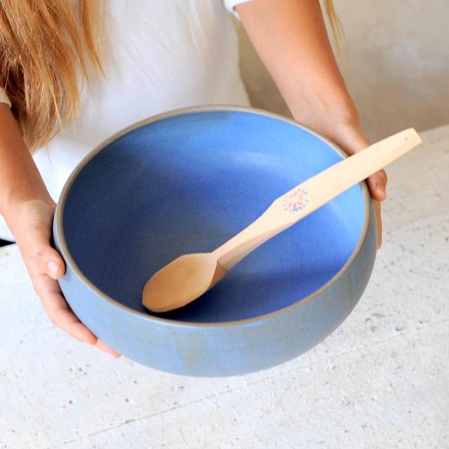 Ceramic bowl, blue bowl, pottery bowl ,...