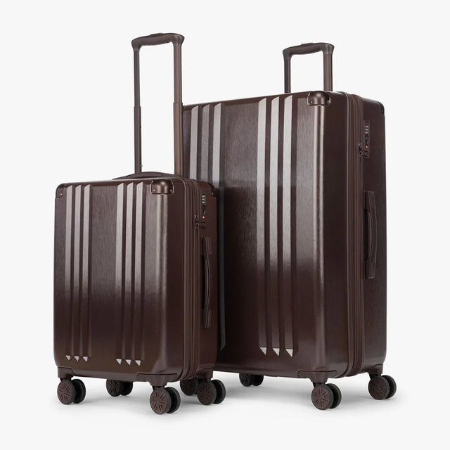 Ambeur 2-Piece Luggage Set- Walnut