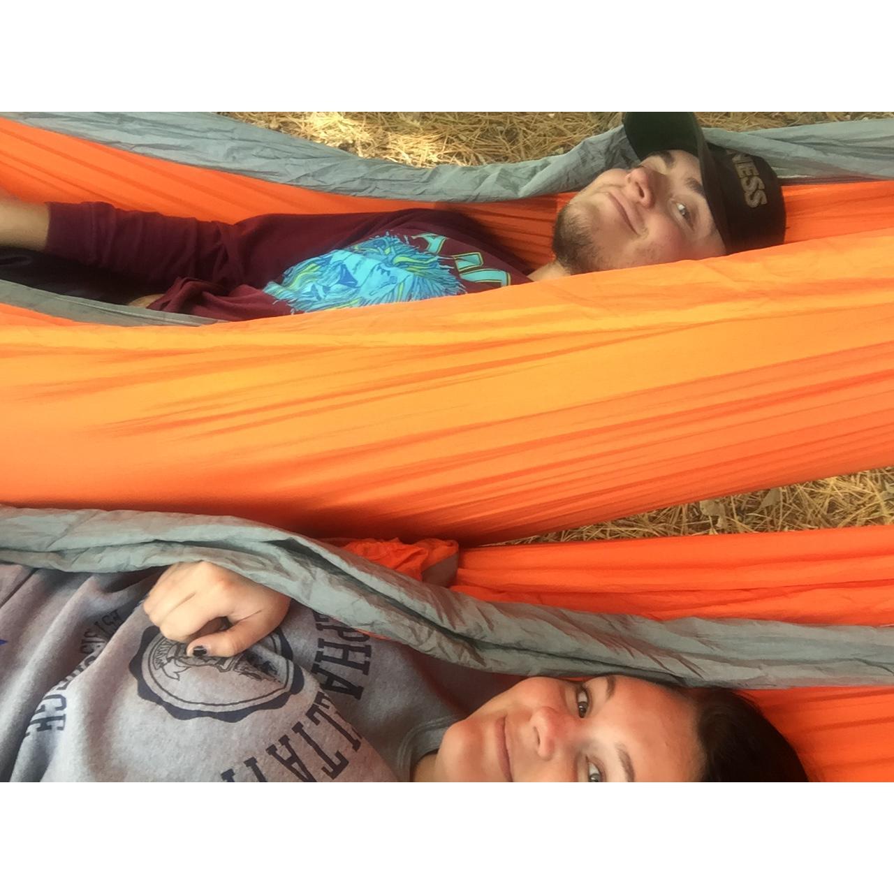 Hammocking on Hanover's campus senior year!