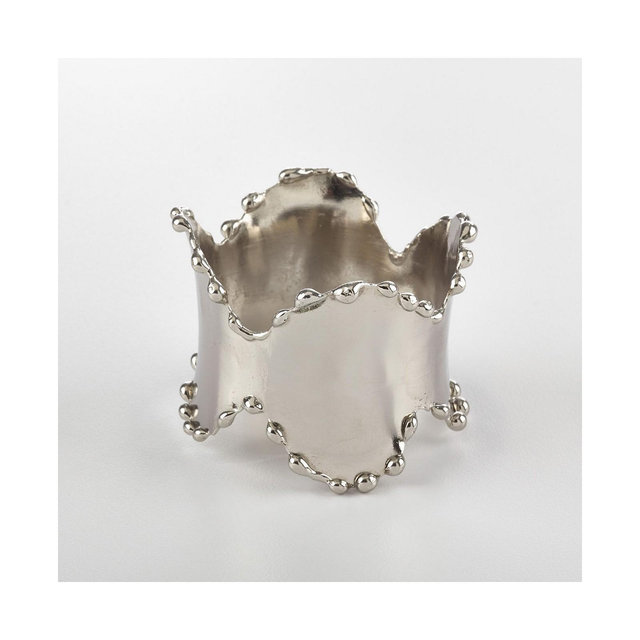 Saro Lifestyle Napkin Ring Collection Classic Design Napkin Ring Set of 4, 2.5" x 1"