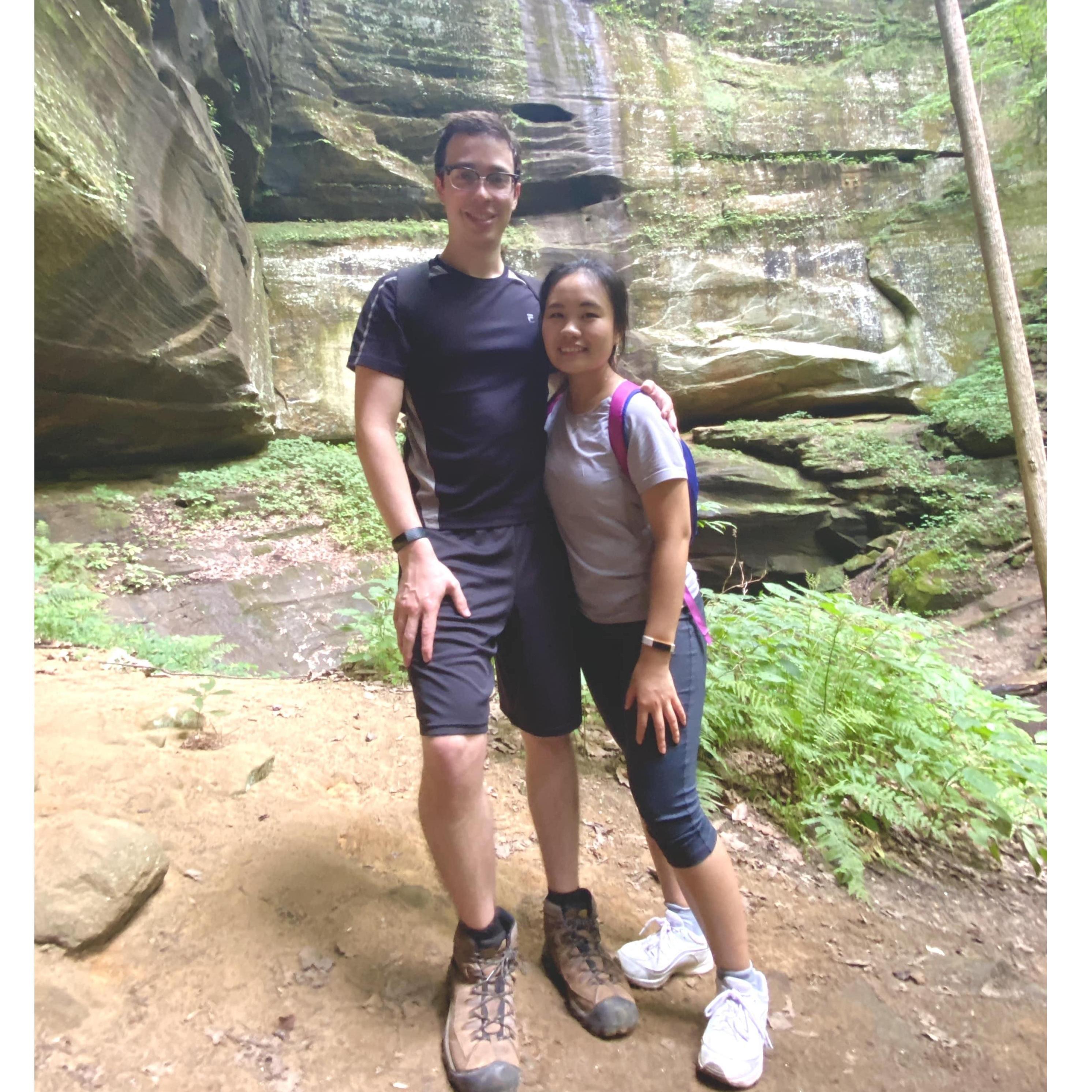 Hana's first trip with the in-laws in Hocking Hills, OH
