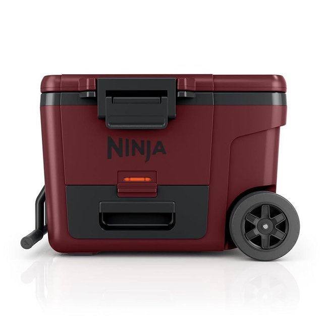 Ninja FrostVault 45qt Wheeled Cooler with Dry Zone, Integrated Fridge-Temp Dry Storage Drawer, Premium Heavy-Duty Insulated Cooler, Keeps Ice for Days, Merlot, FB245MR