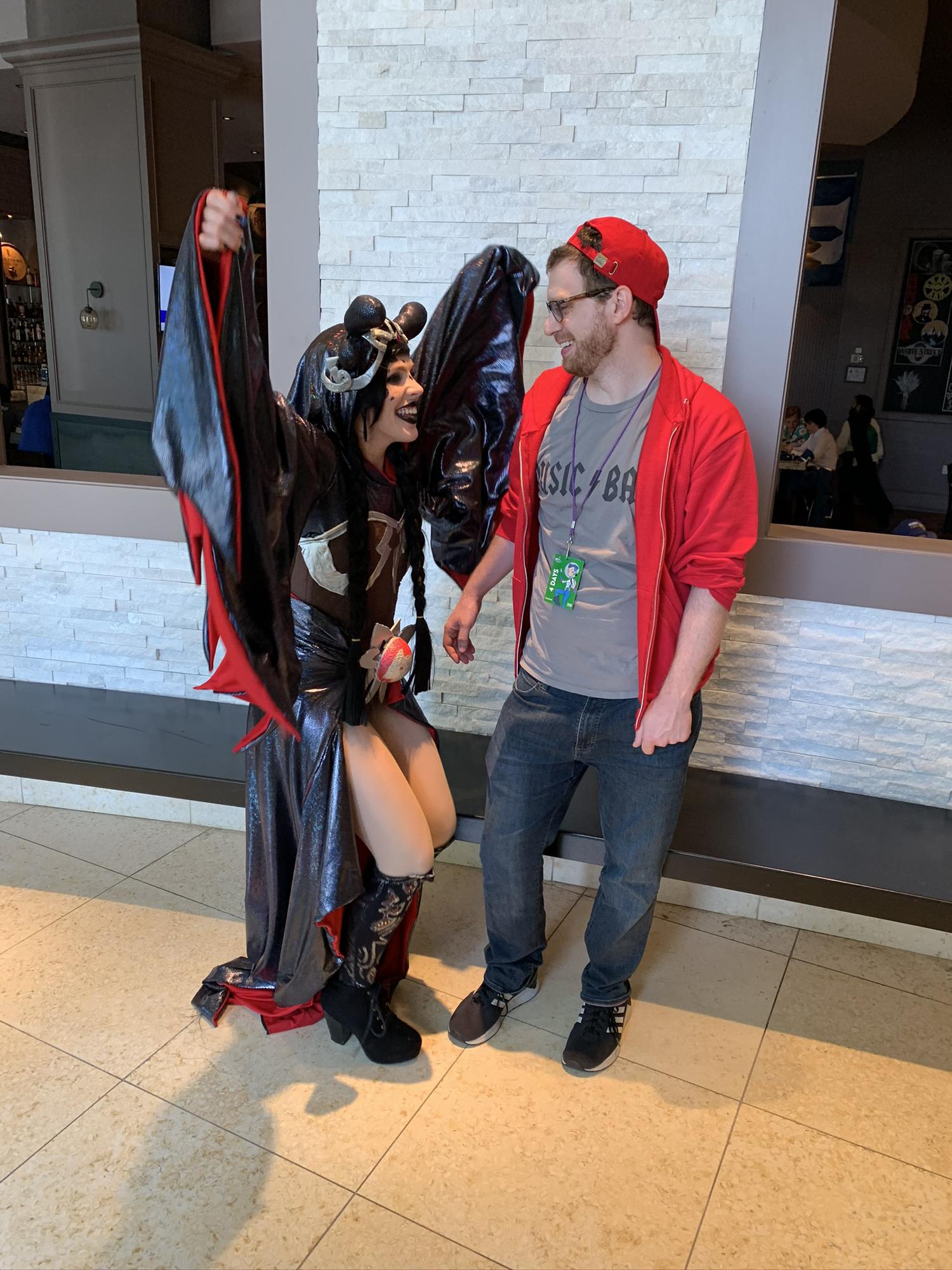 Brendan supports Chelsea's cosplay