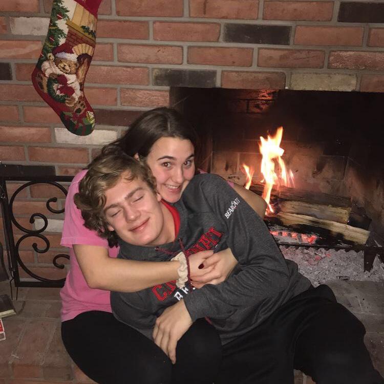 Our first NYE together (don't be fooled by the stocking)