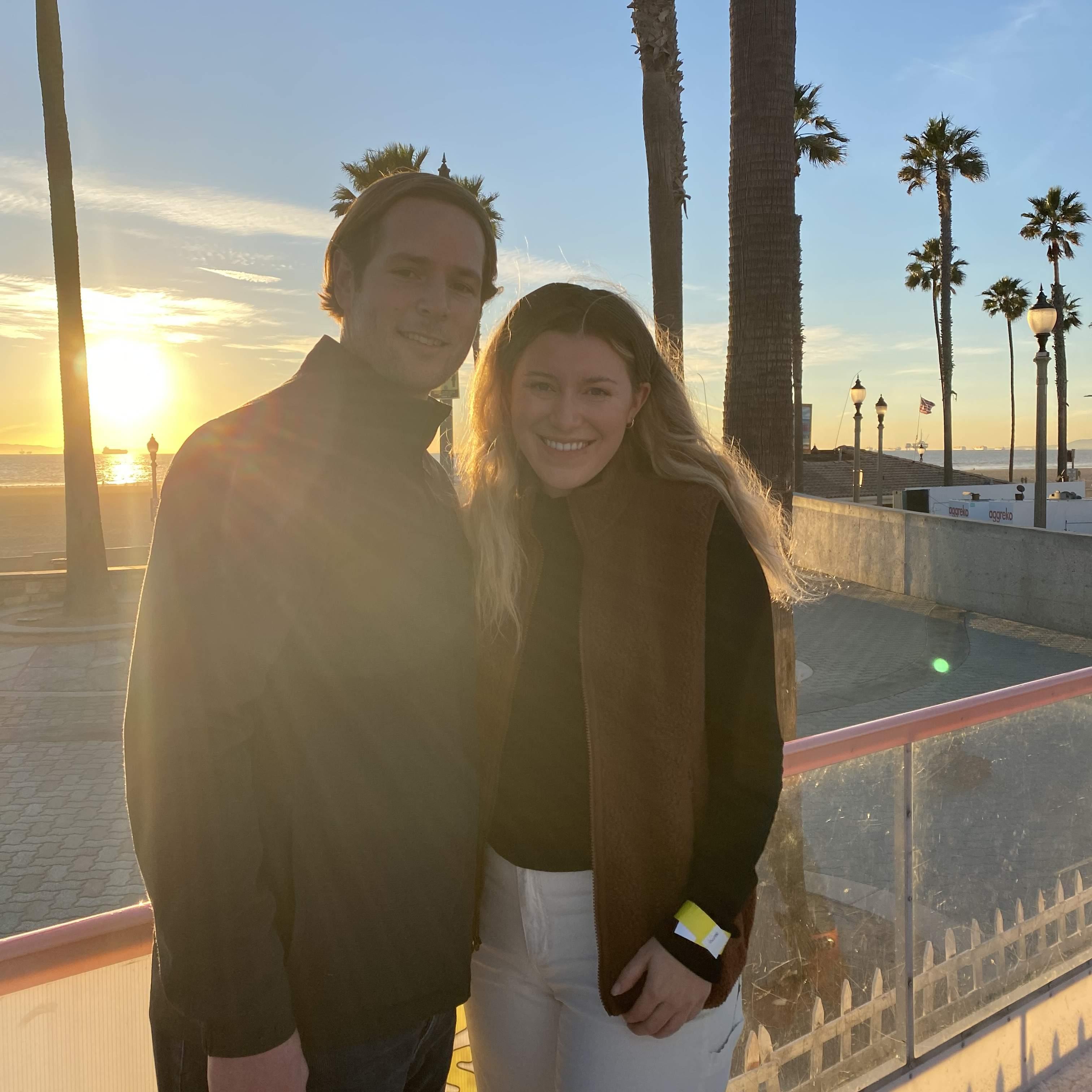 Ice skating at the HB Pier