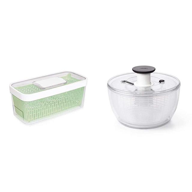 OXO Good Grips GreenSaver Produce Keeper - Large & Good Grips Salad Spinner