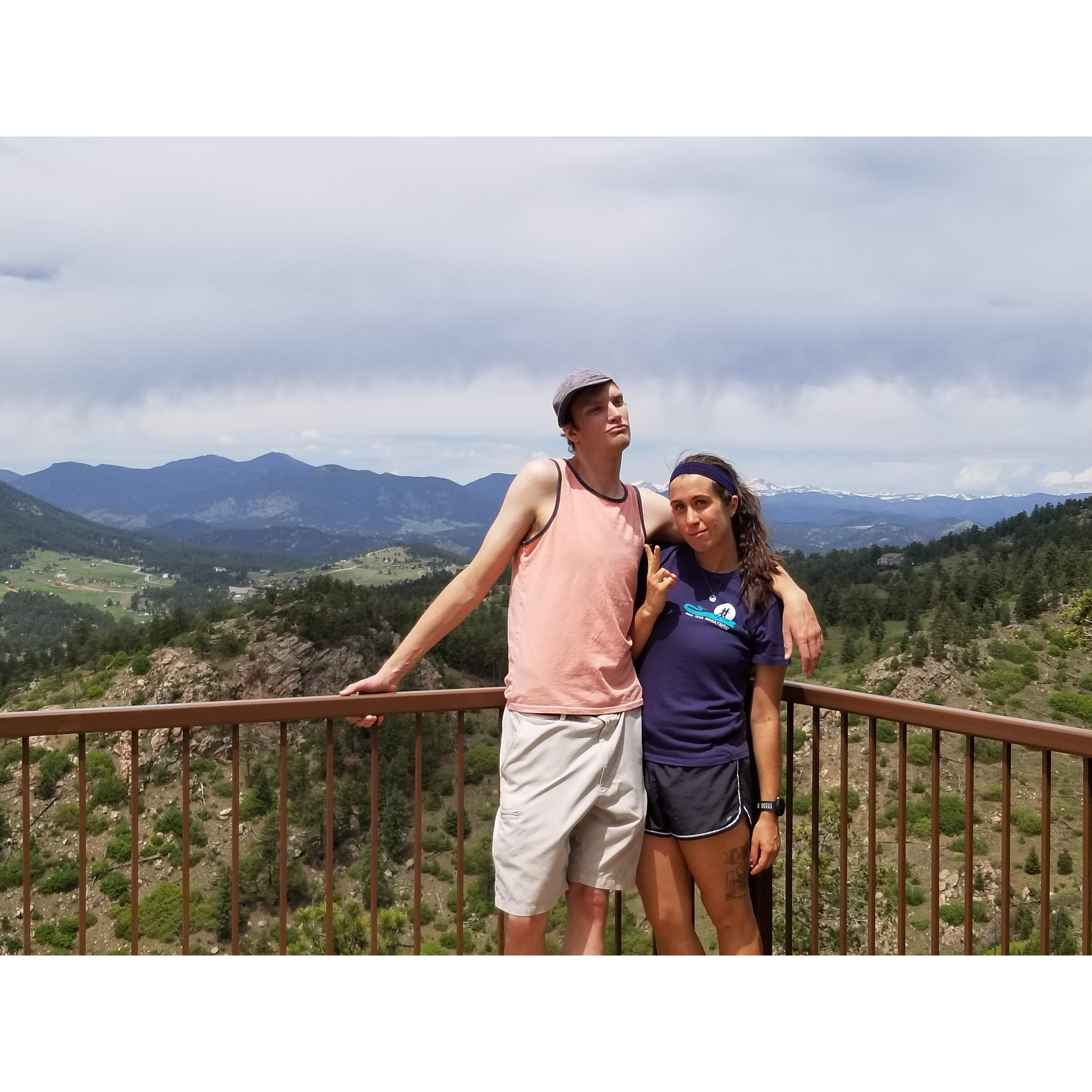 Hiking in Evergreen CO, June 2020.