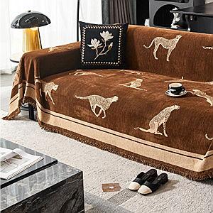 Safari Elegance Sofa Cover (Brown, 71"x134")
