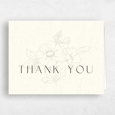 Light Butter, Beige Wedding Thank You - Oriabel Landscape