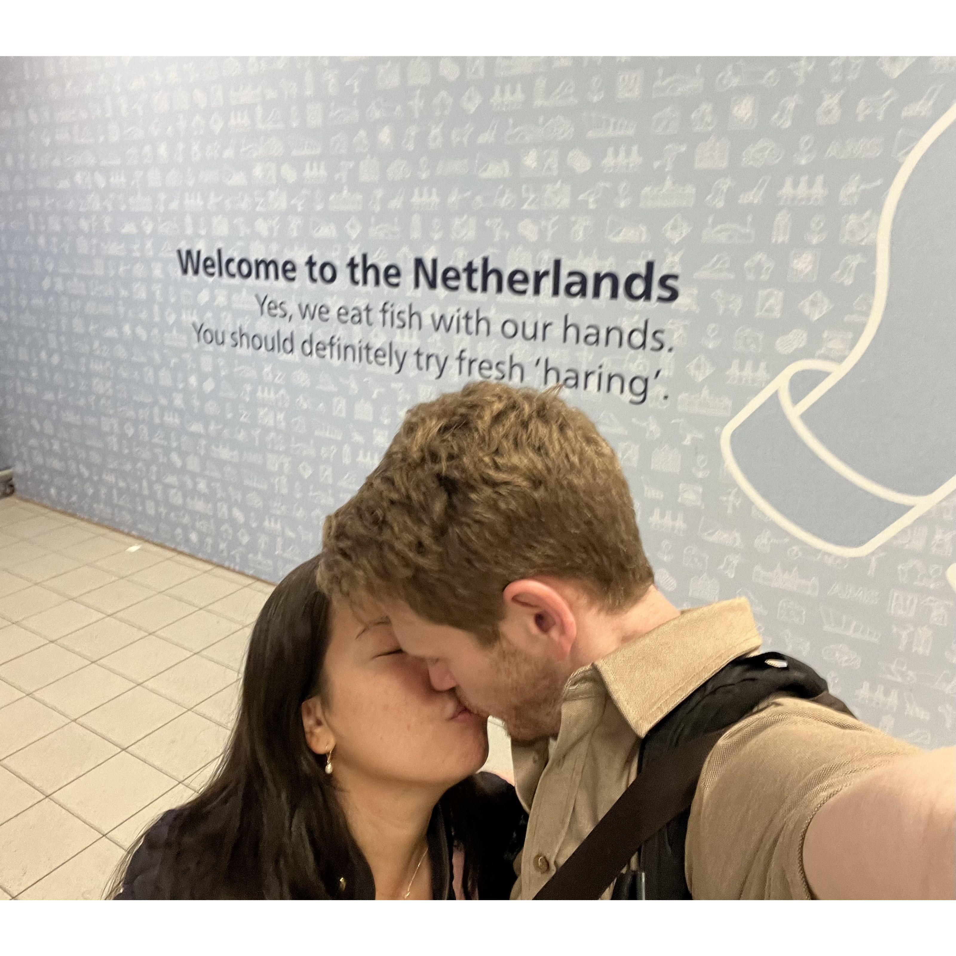 Arrival at the Netherlands airport