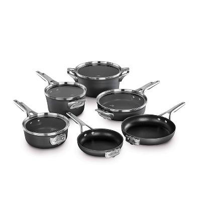 Calphalon Premier 10pc Hard Anodized Nonstick Space Saving Cookware Set