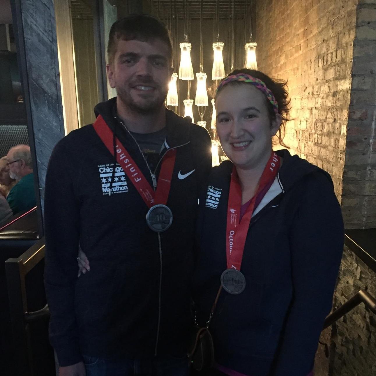 After our first marathon- Chicago 2017