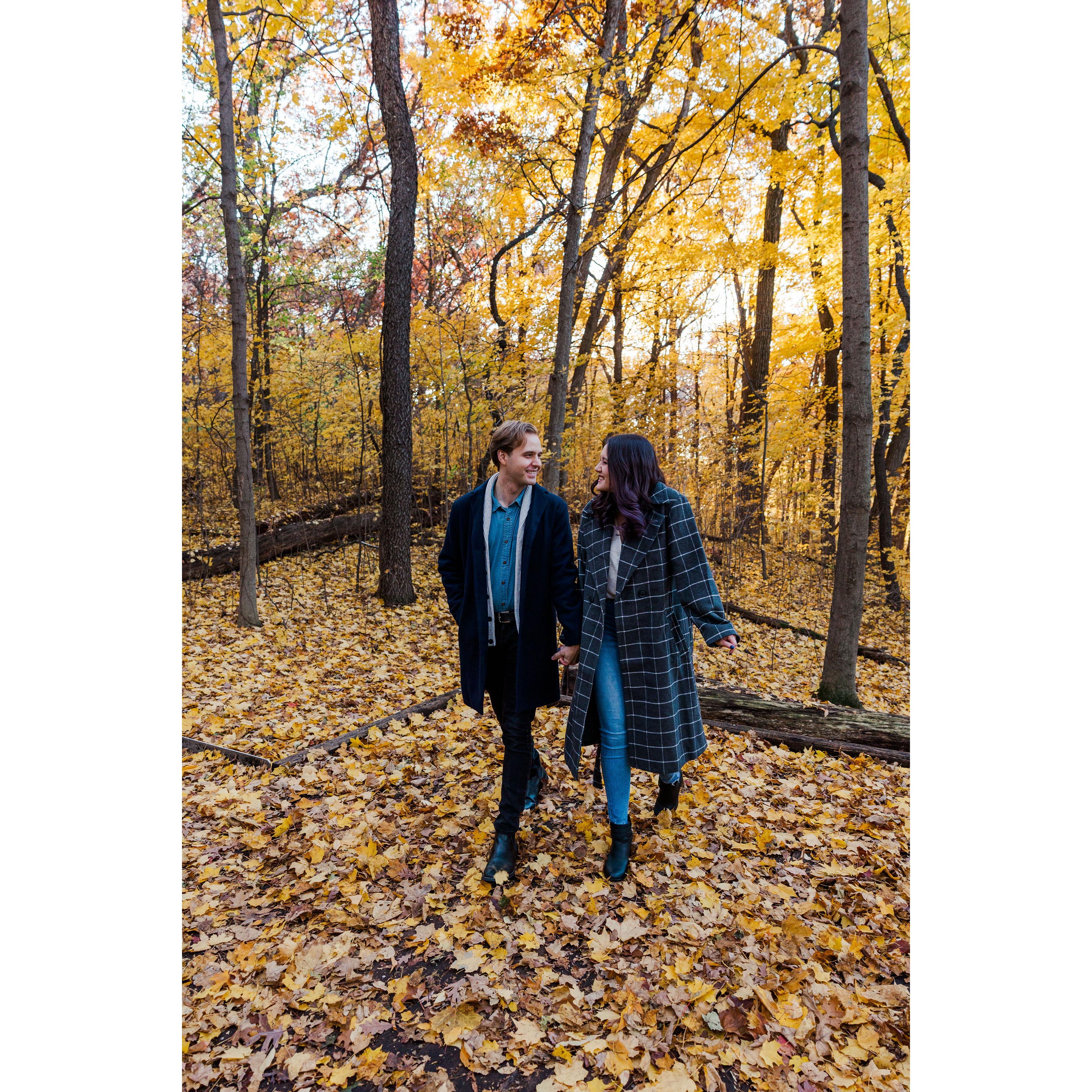 Some engagement photos taken at the same spot where I proposed - Madison in the fall is just gorgeous.