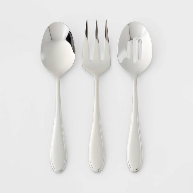 3pc Stainless Steel Luxor Serving Set - Threshold Signature™