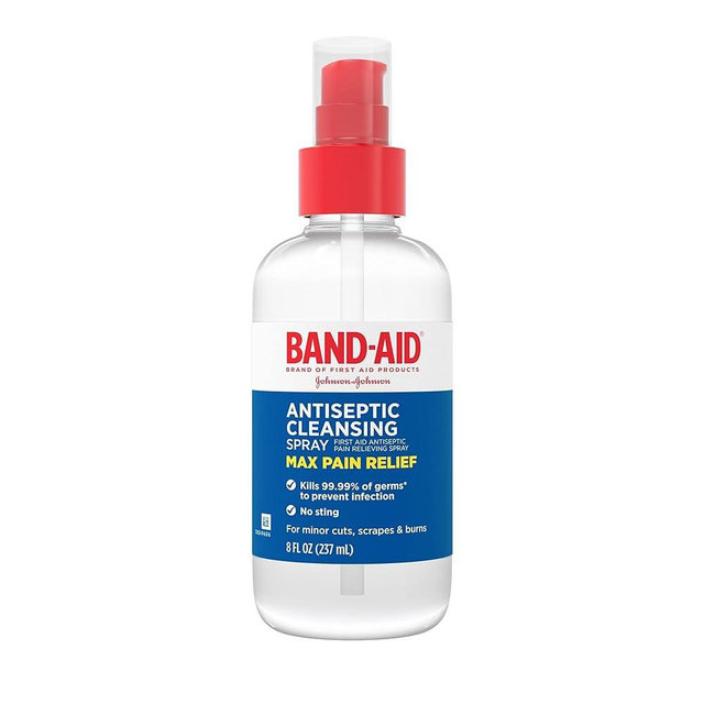 Band-Aid Brand Pain Relieving Antiseptic Cleansing Spray, Pramoxine HCl, 8 fl. Oz