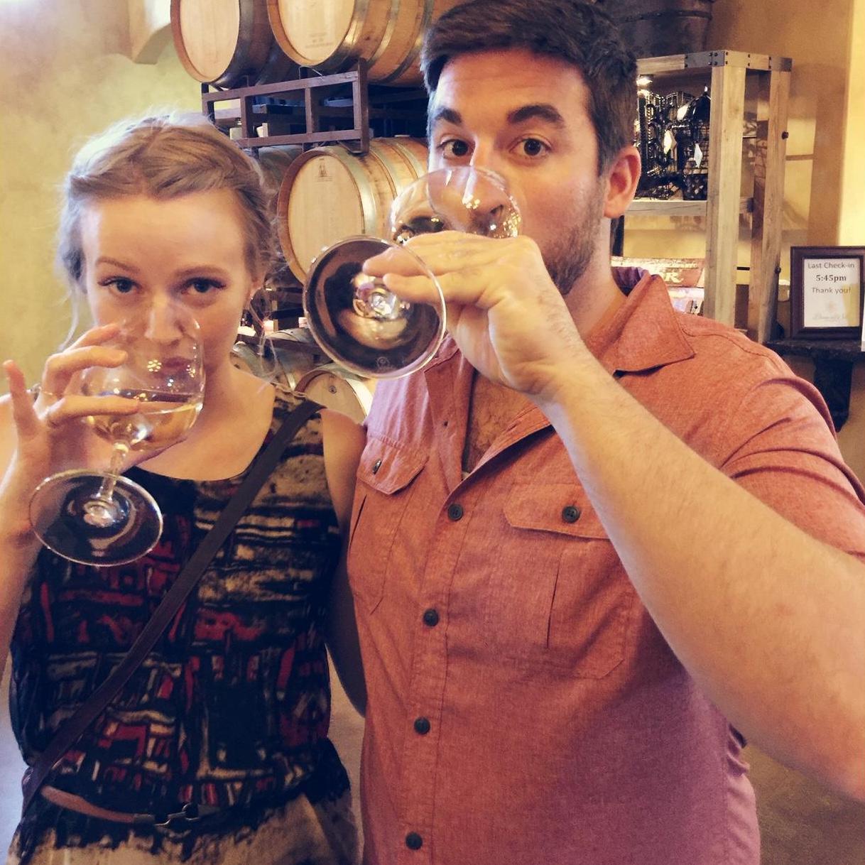 Wine tasting in Courtney's hometown of Temecula, CA.