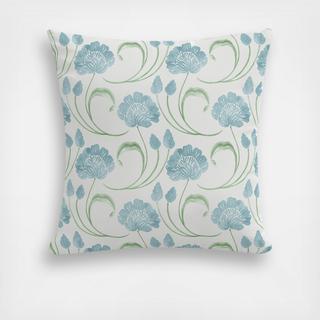 Cleo Floral Sage Outdoor Throw Pillow