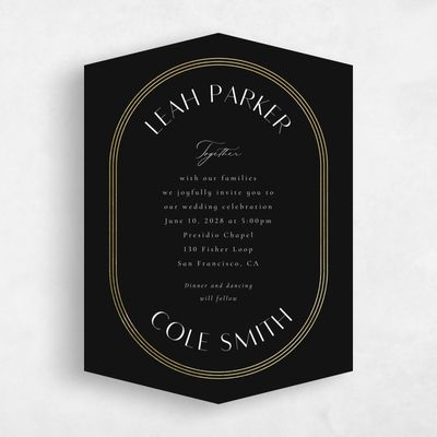 Black Diamond Wedding Invitation - Tatum Classic Foil