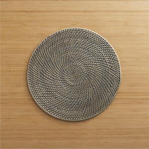 Artesia Grey Rattan Round Placemat (Set of 10)