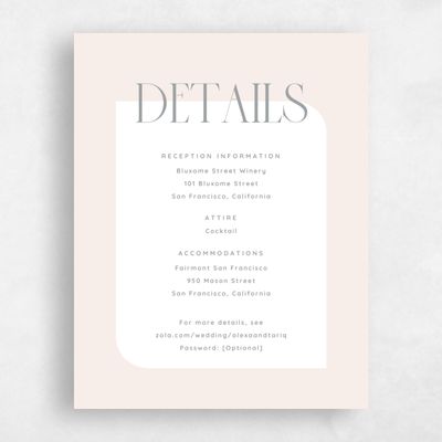 Beige Geometric Wedding Enclosure - Seibel