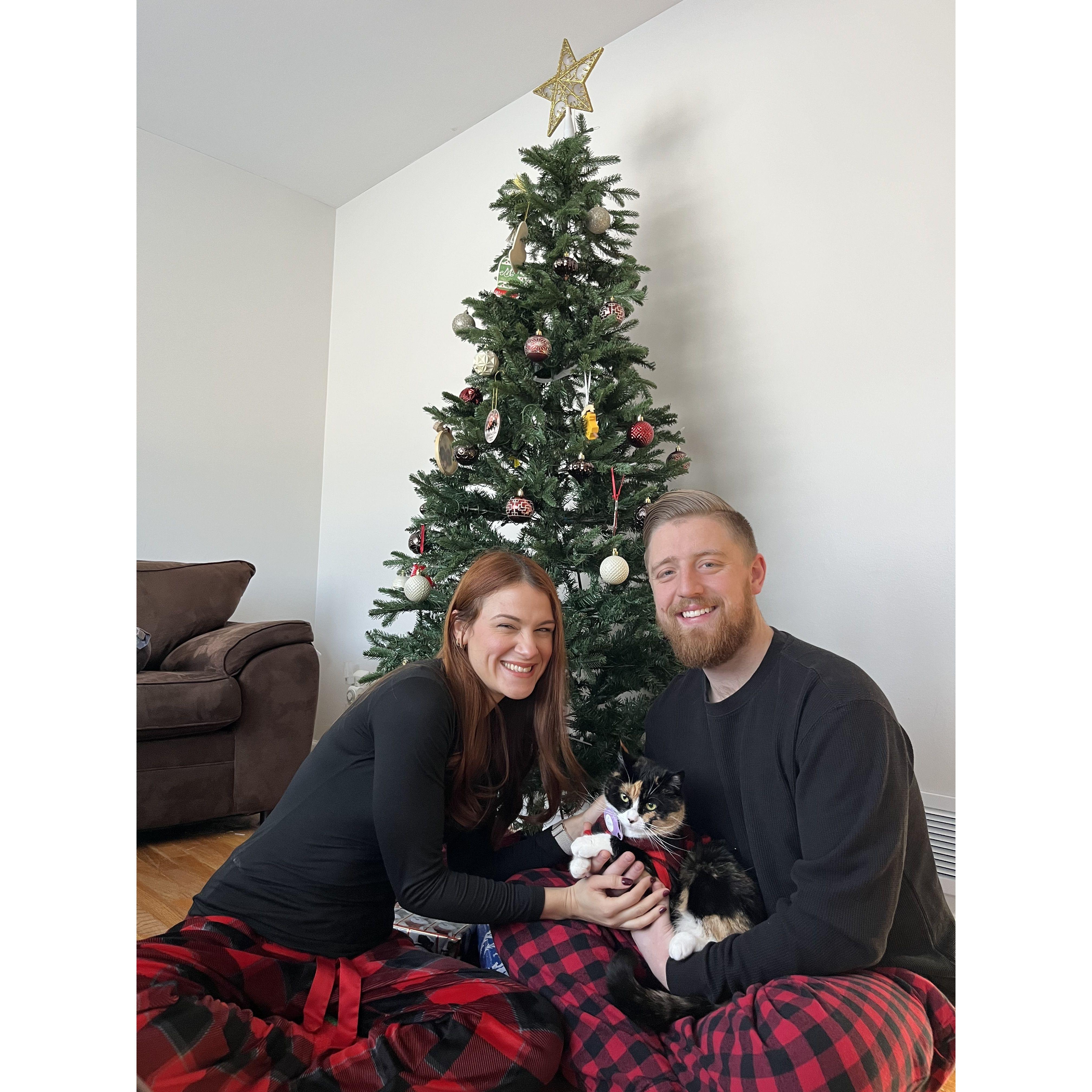We always try to take family pictures during Christmas.
