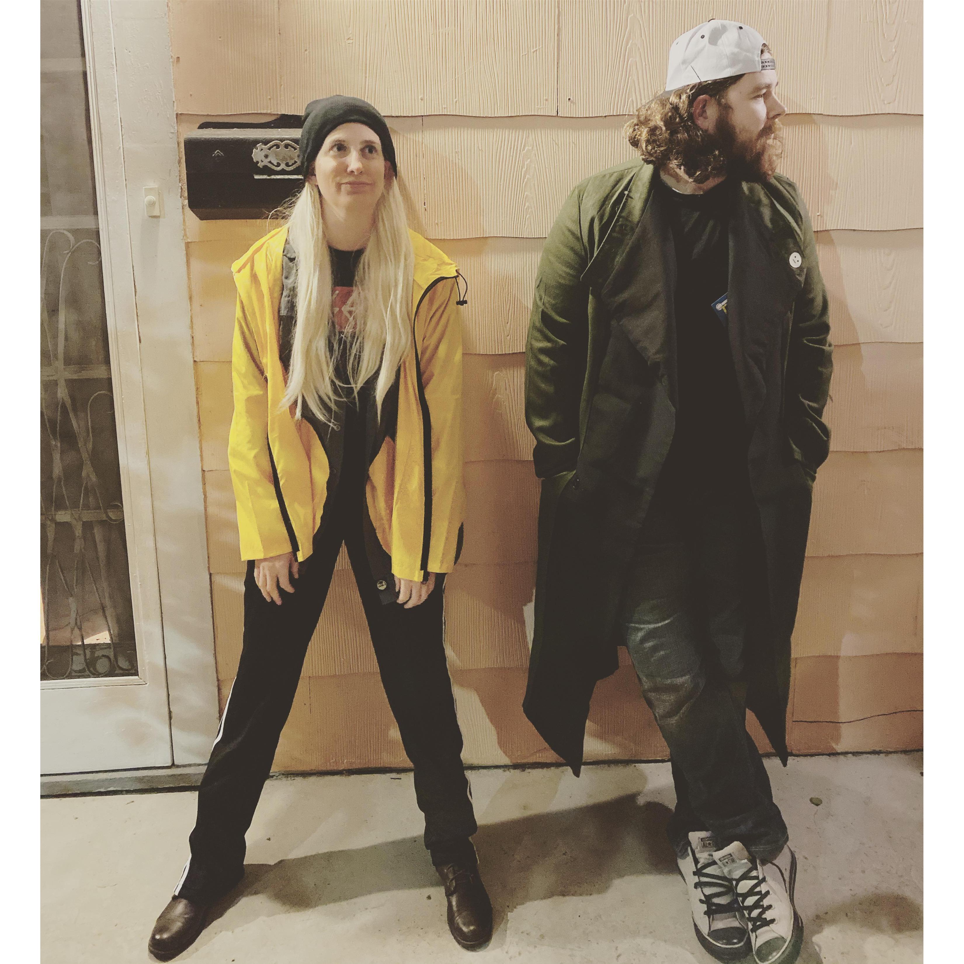 Just a couple of kids from Jersey doing Halloween right.