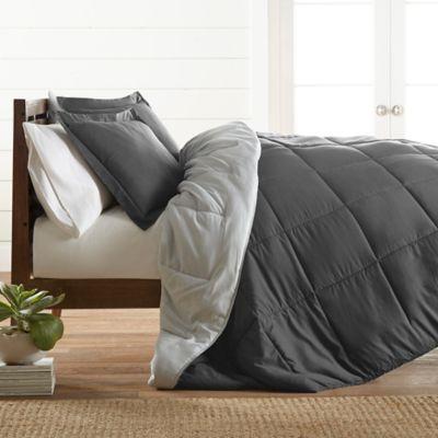 All Season Down Alternative 3-Piece Reversible Full/Queen Comforter Set in Grey