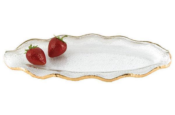 Wavy-Edge Oval Serving plate