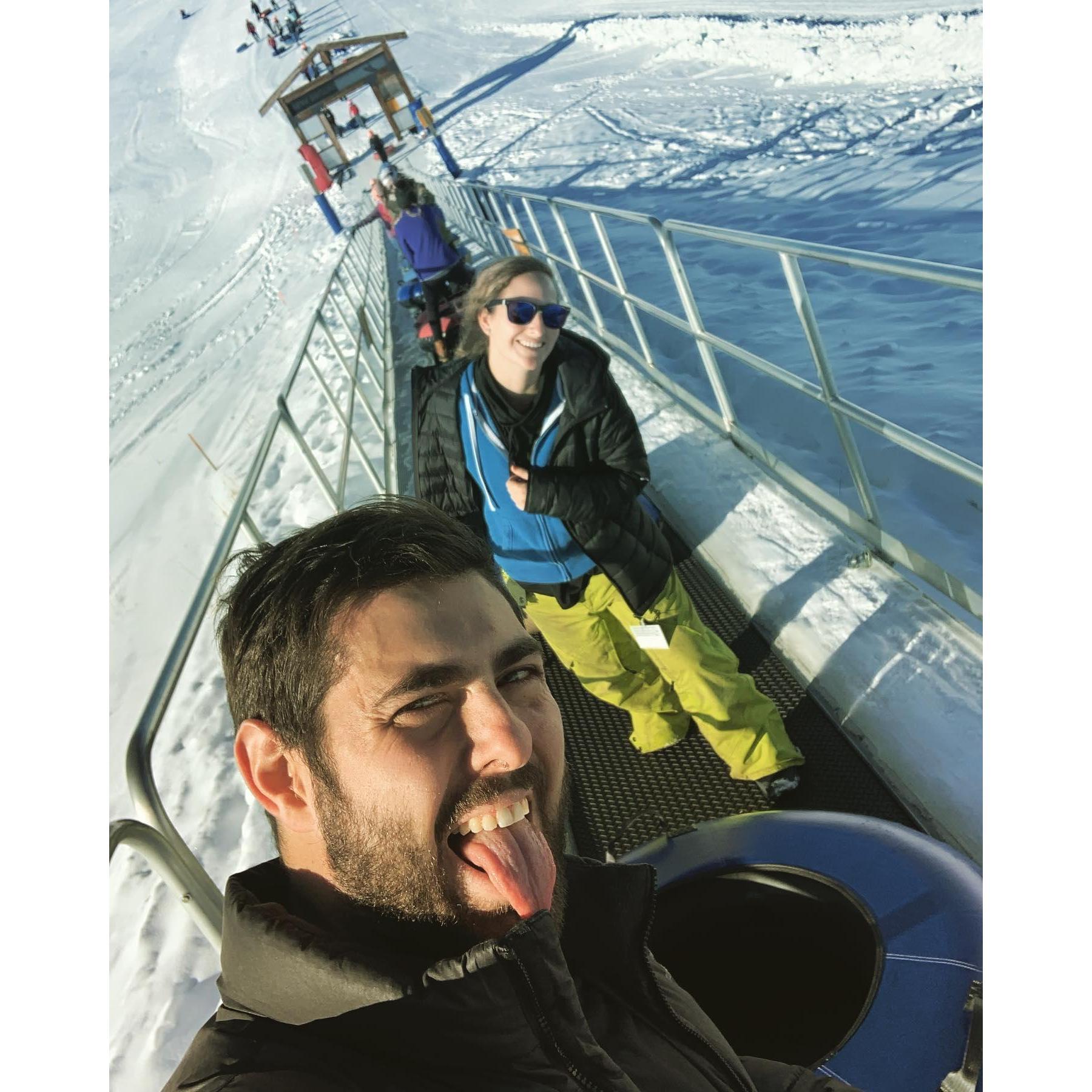 Thanksgiving and Rachel's first tubing experience