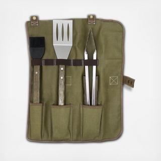 Pro Chef 4-Piece BBQ Tool Roll Set