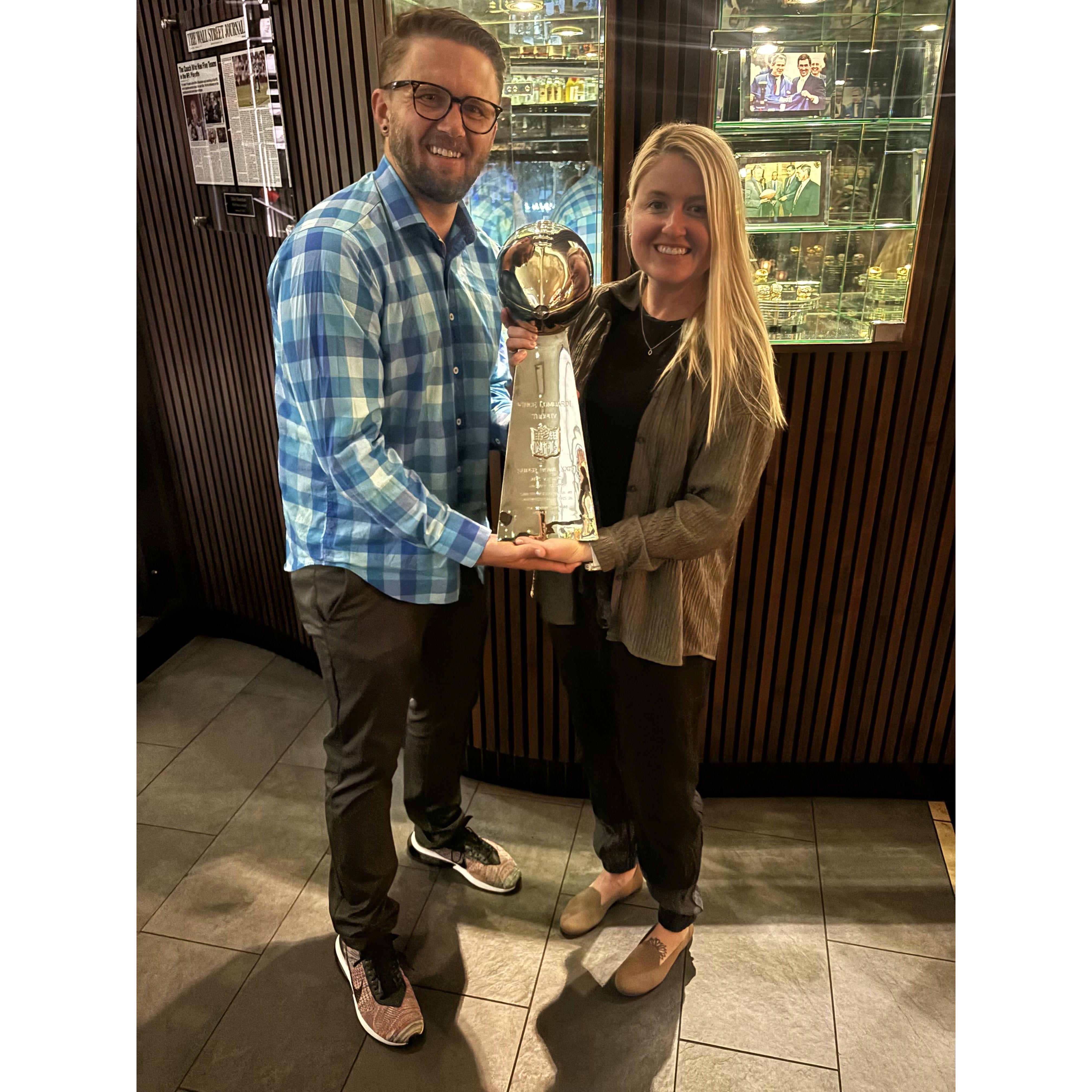 The night we got engaged, Shanahans