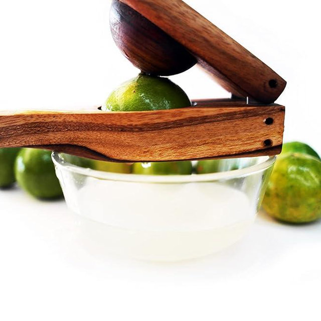 Wooden Lemon Lime Squeezer - Heavy Duty Manual Citrus Press for Extracting Juicer