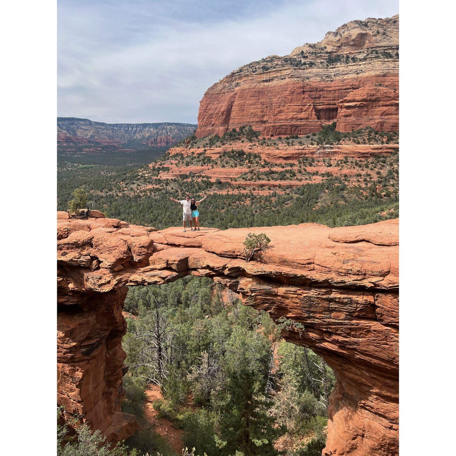 Hiking at Devil's Bridge in Sedona, AZ