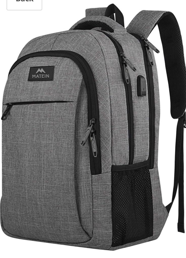 Laptop Backpack,Business Travel Anti Theft Slim Durable Laptops Backpack with USB Charging Port,Water Resistant College School Computer Bag for Women & Men Fits 15.6 Inch Laptop and Notebook - Blue