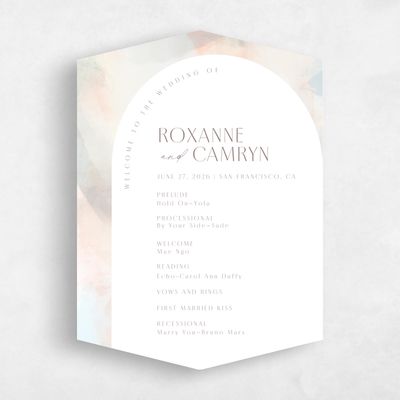 White Diamond Wedding Program - Coleridge