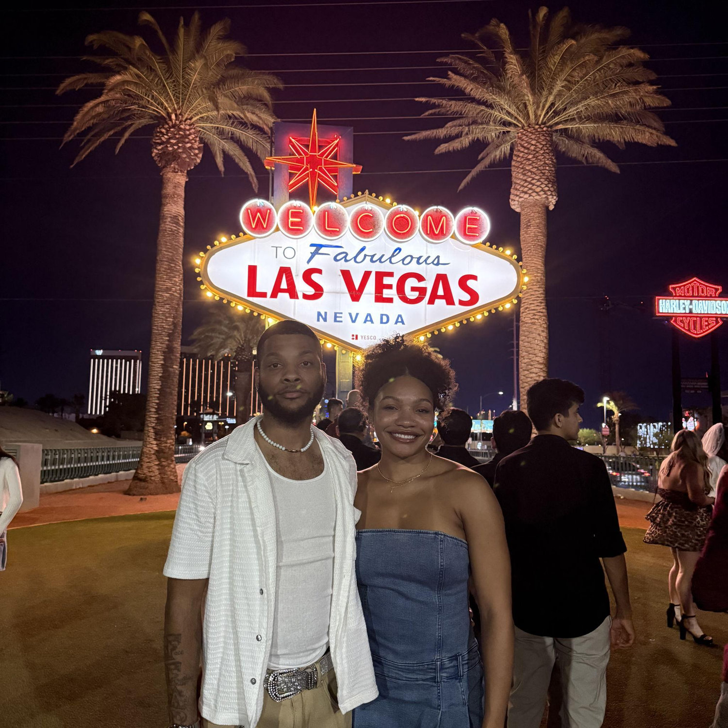Our first time at the Las Vegas sign