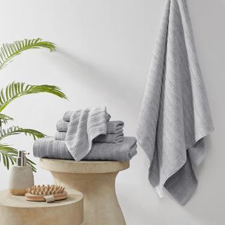 Aure Textured Cotton Antimicrobial 6-Piece Towel Set