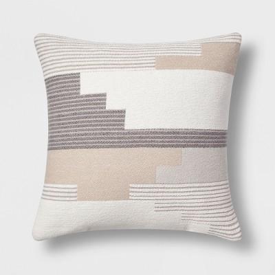 Southwest Geo Square Throw Pillow Gray - Project 62™