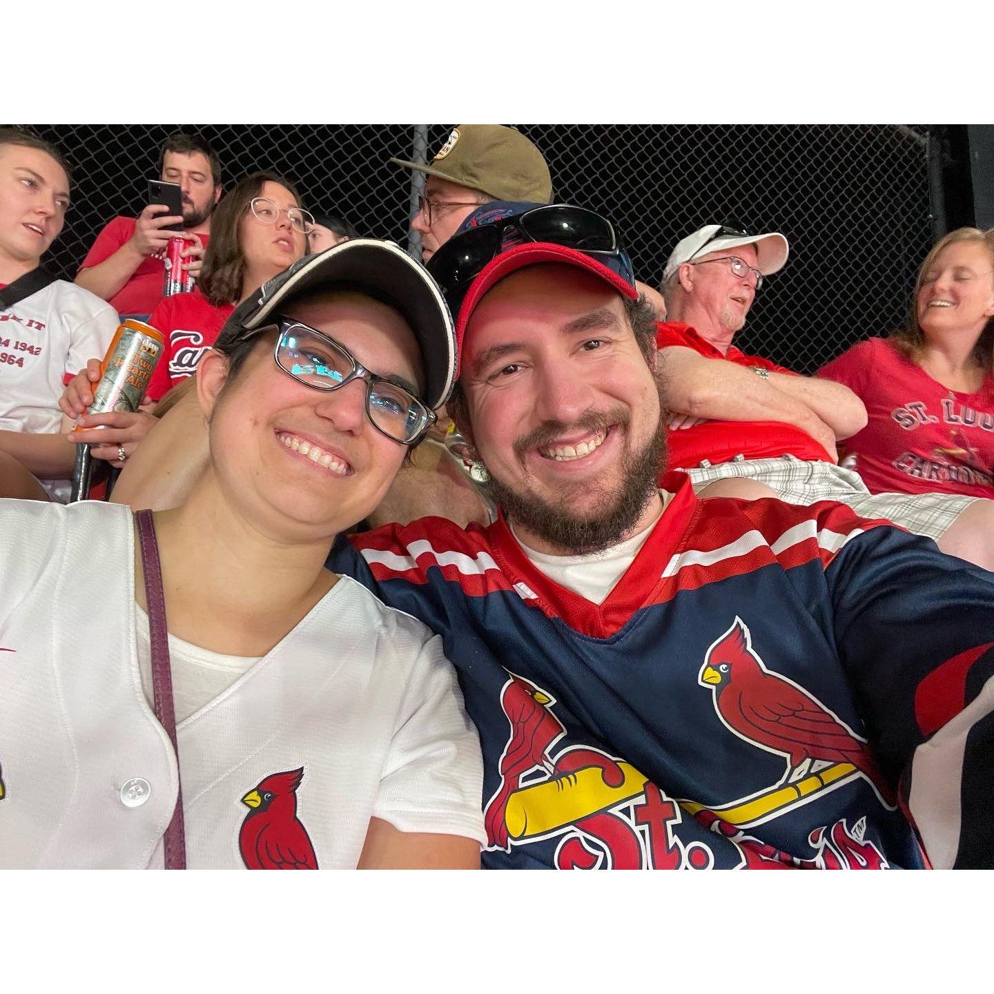 At a Cardinals game